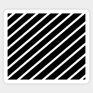 Diagonal lines - Black and white. Sticker